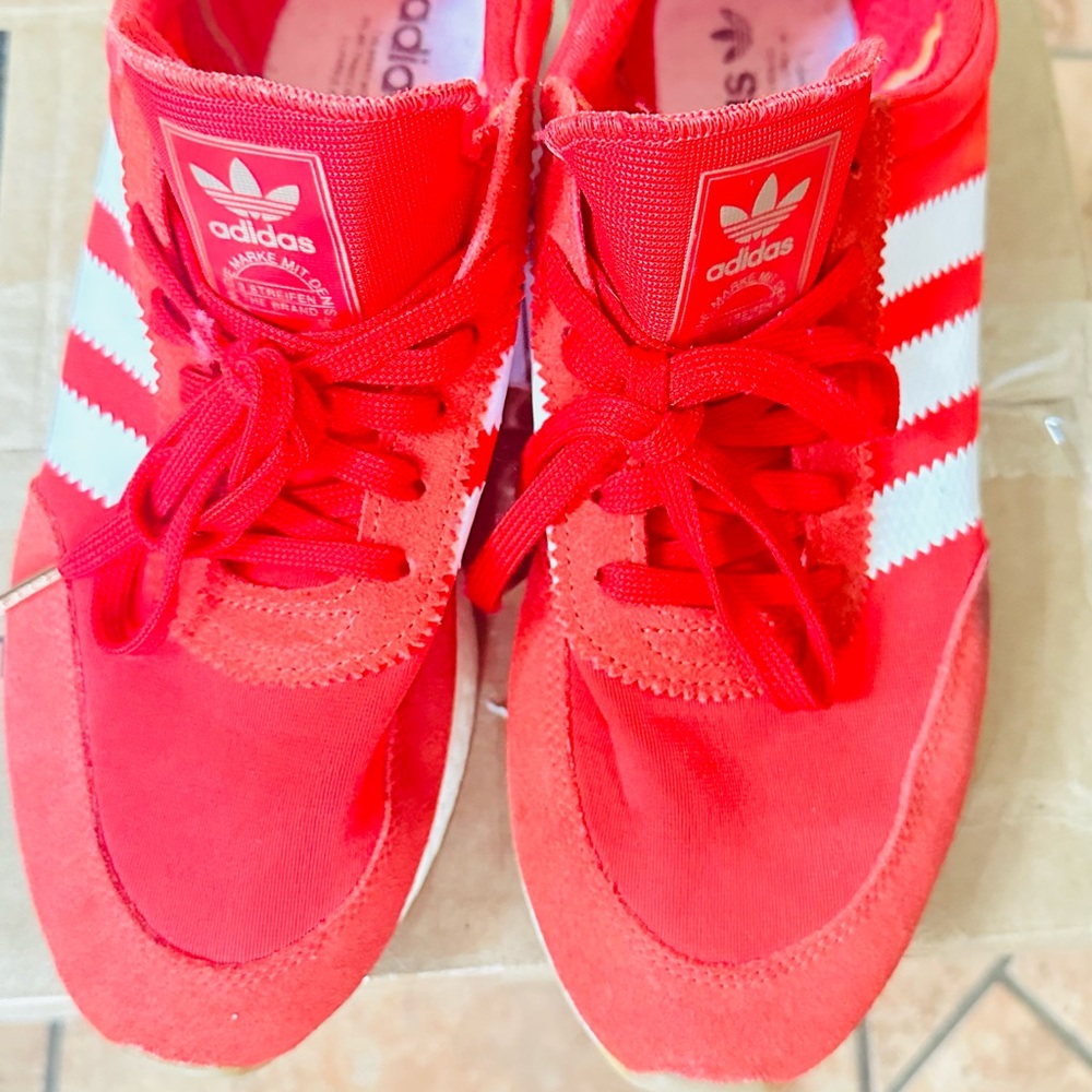 adidas Red and White Sneakers